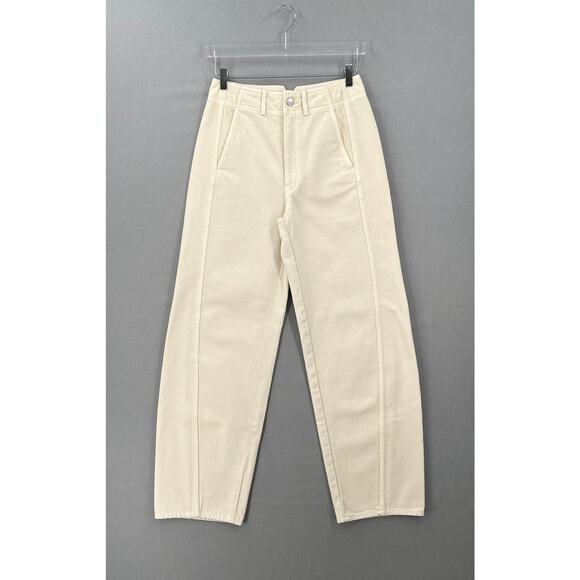 APIECE APART Meridian Jean Womens 27 Ecru High Rise Barrel Balloon Baggie NEW - Picture 2 of 16